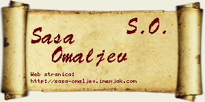 Saša Omaljev vizit kartica